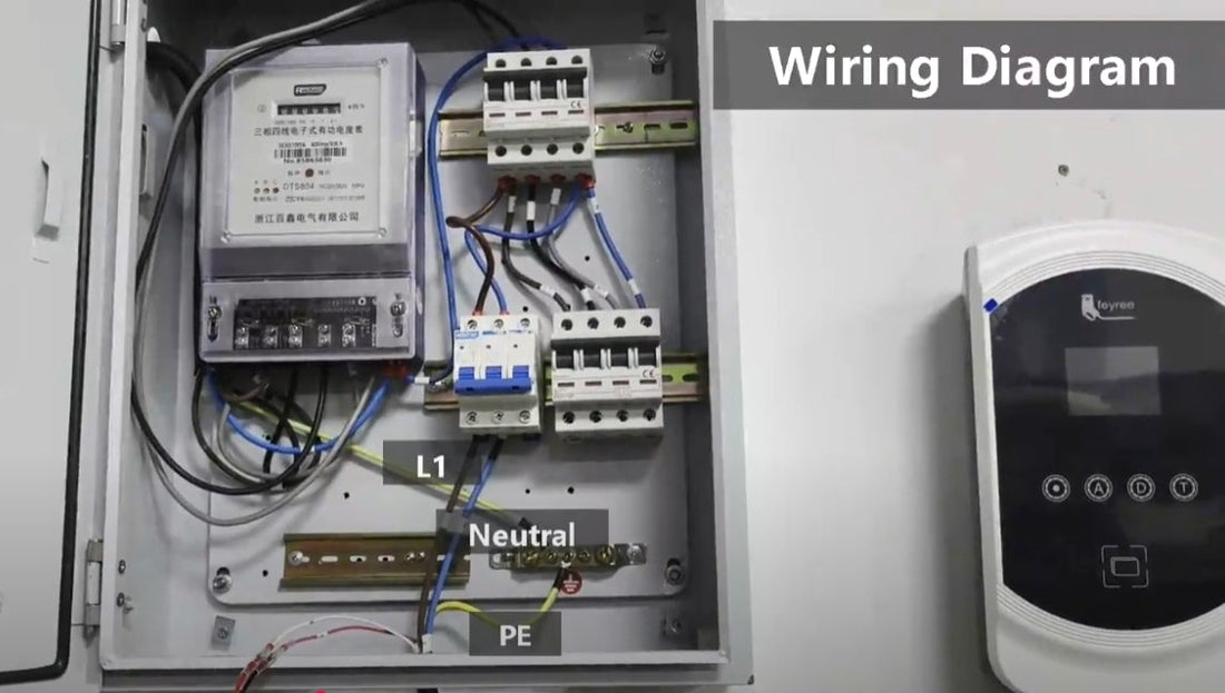 feyree Gemini DLB ev charging station how to wiring
