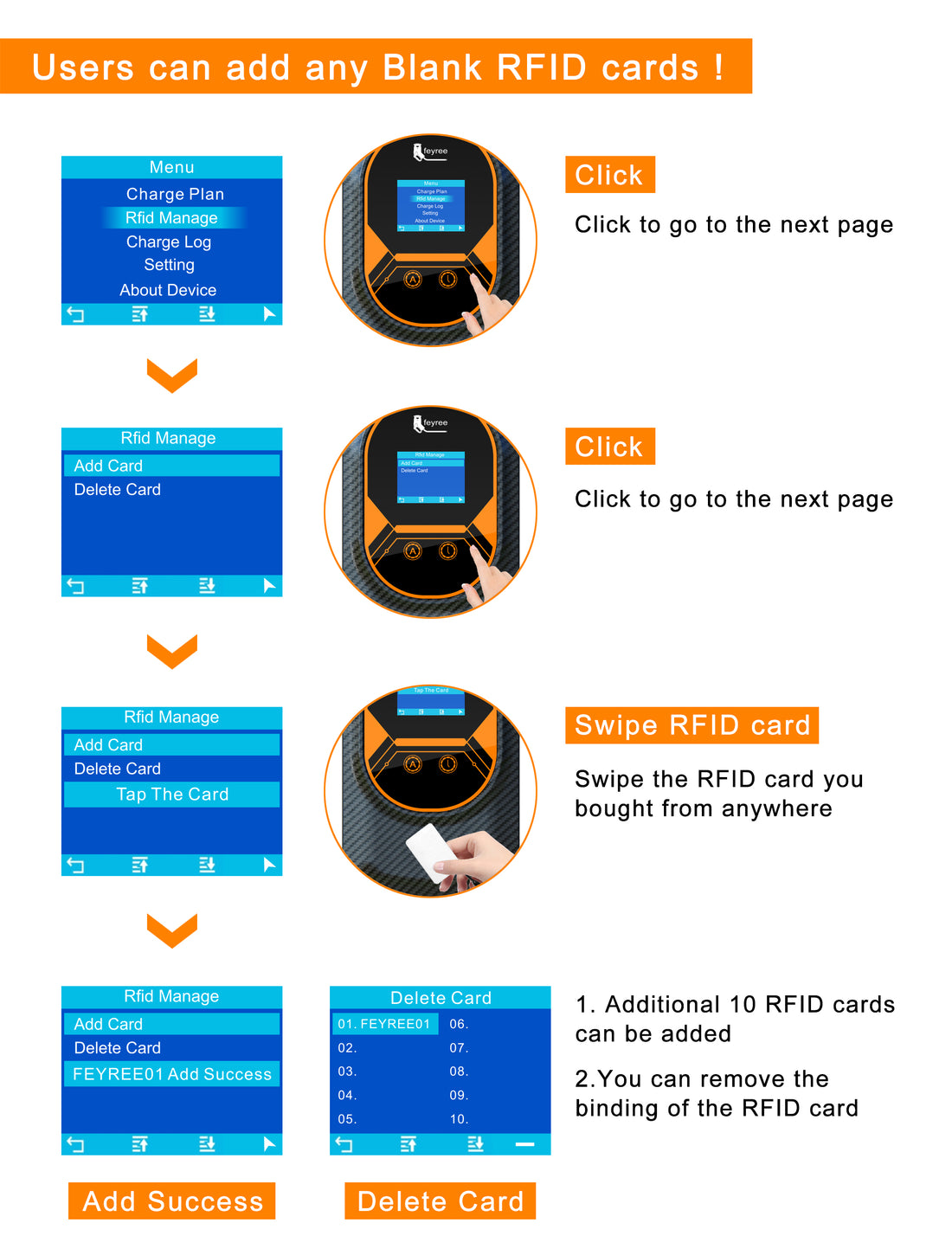 how  to add RFID cards