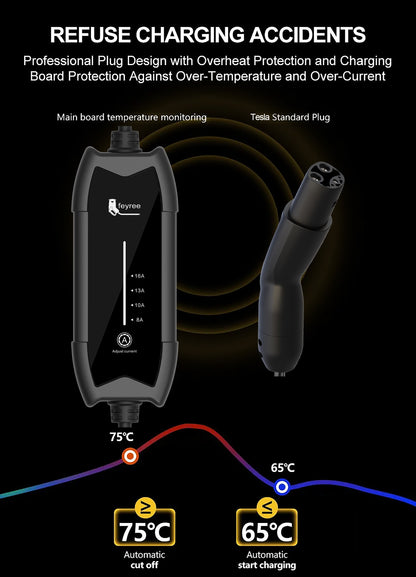 Feyree type 2 ev charger 16A single phase vehicle fast ev charger portable ev charger with battery home charging stations