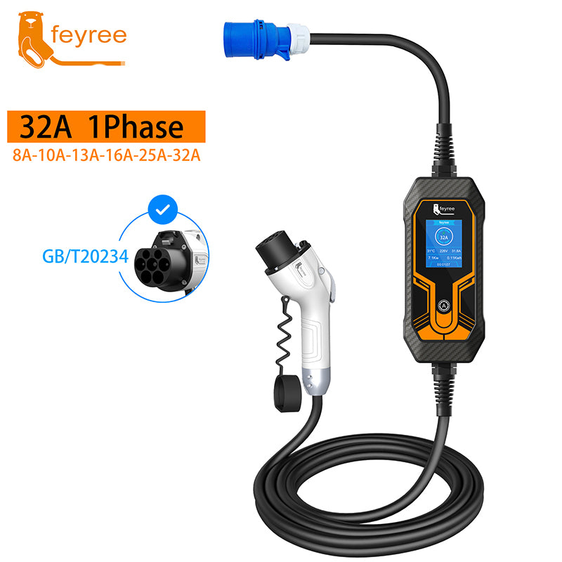 Feyree EV charger portable 7kw fast charging station