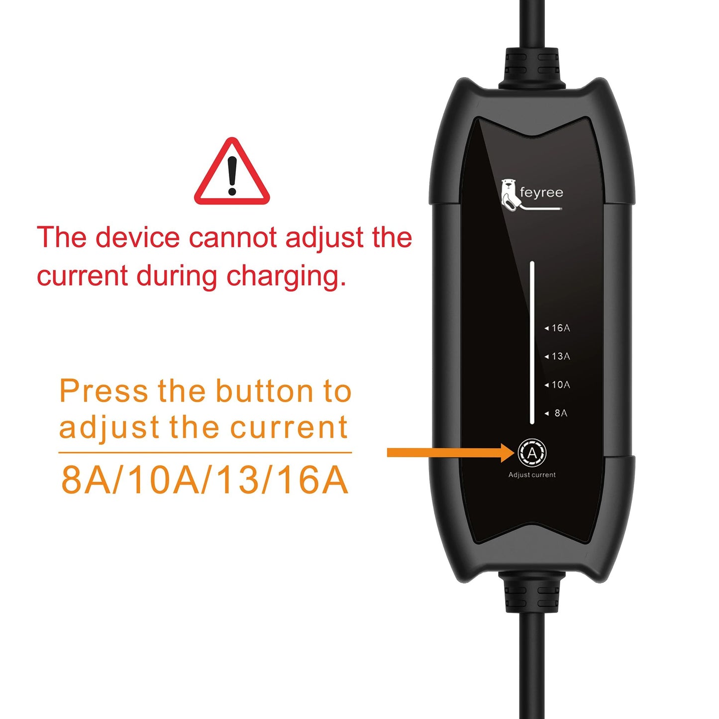 Feyree type 2 ev charger 16A single phase vehicle fast ev charger portable ev charger with battery home charging stations